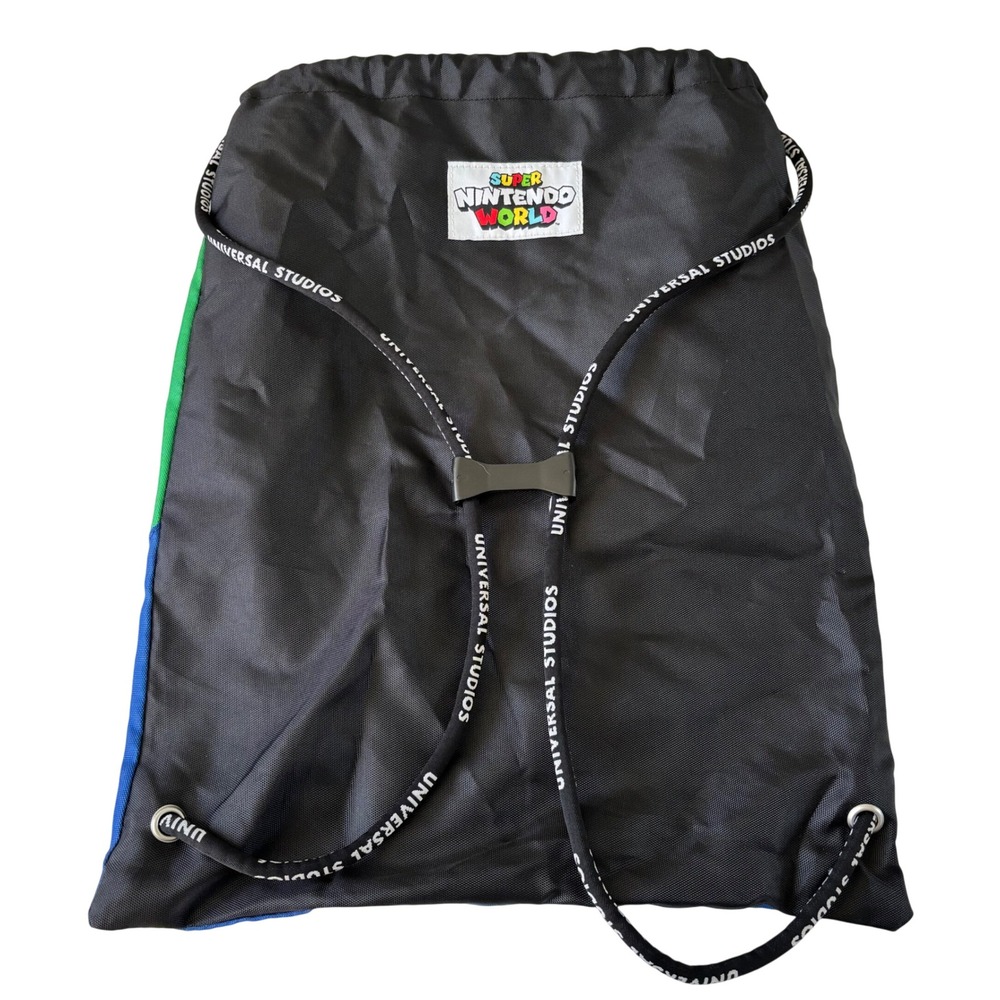 Super Nintendo World Luigi Drawstring‎ Backpack Universal Studios Large 18"x14" - Picture 3 of 10